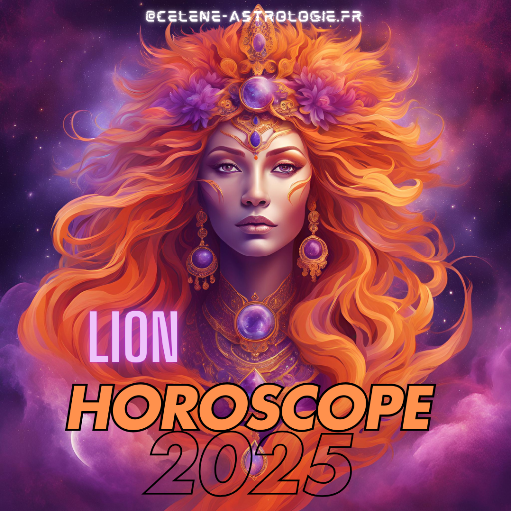 Lion horoscope 2025 creation digitale magali tranchant